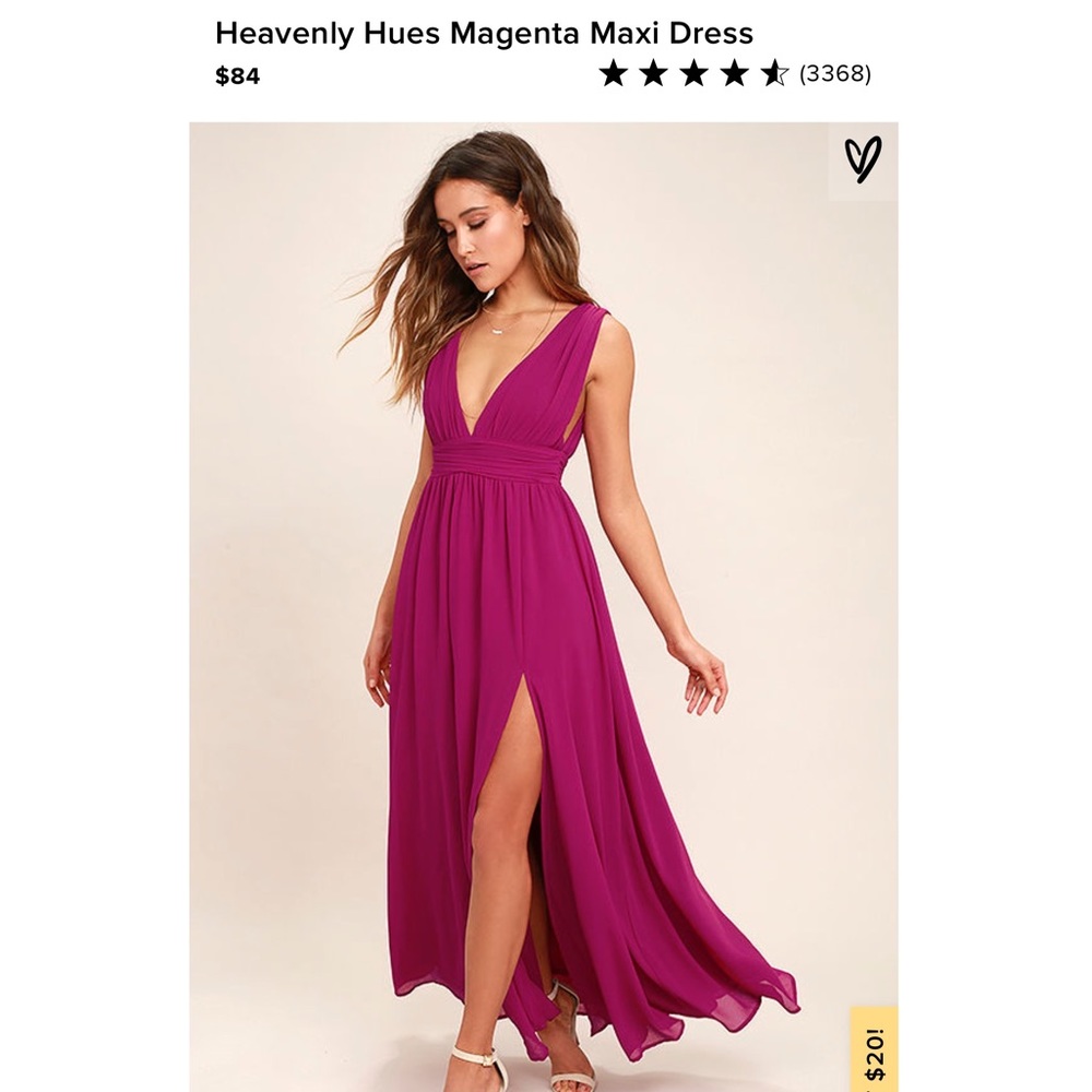 LULUS - Heavenly Hues Magenta Maxi Dress